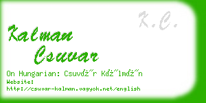 kalman csuvar business card